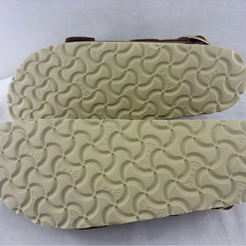 Birkenstock Milano Big Buckle Womens Sandals with Gold Buckles size 37 NIB - Picture 6 of 7